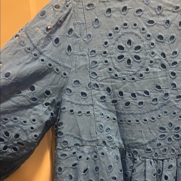 🆕Blue Eyelet Women's Dress. L NWT!!💥💥 - Picture 5 of 8